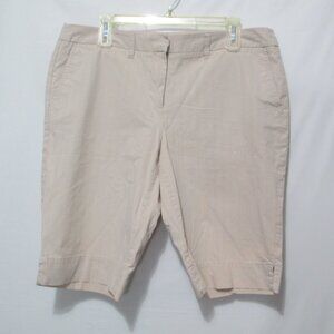 New York & Co Manhatten Chino Shorts Womens 14 Beige LKNEW